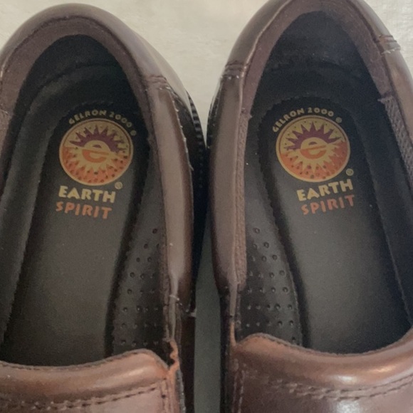Earth Spirit Brown Leather Loafers Slip-Ons - Picture 2 of 9